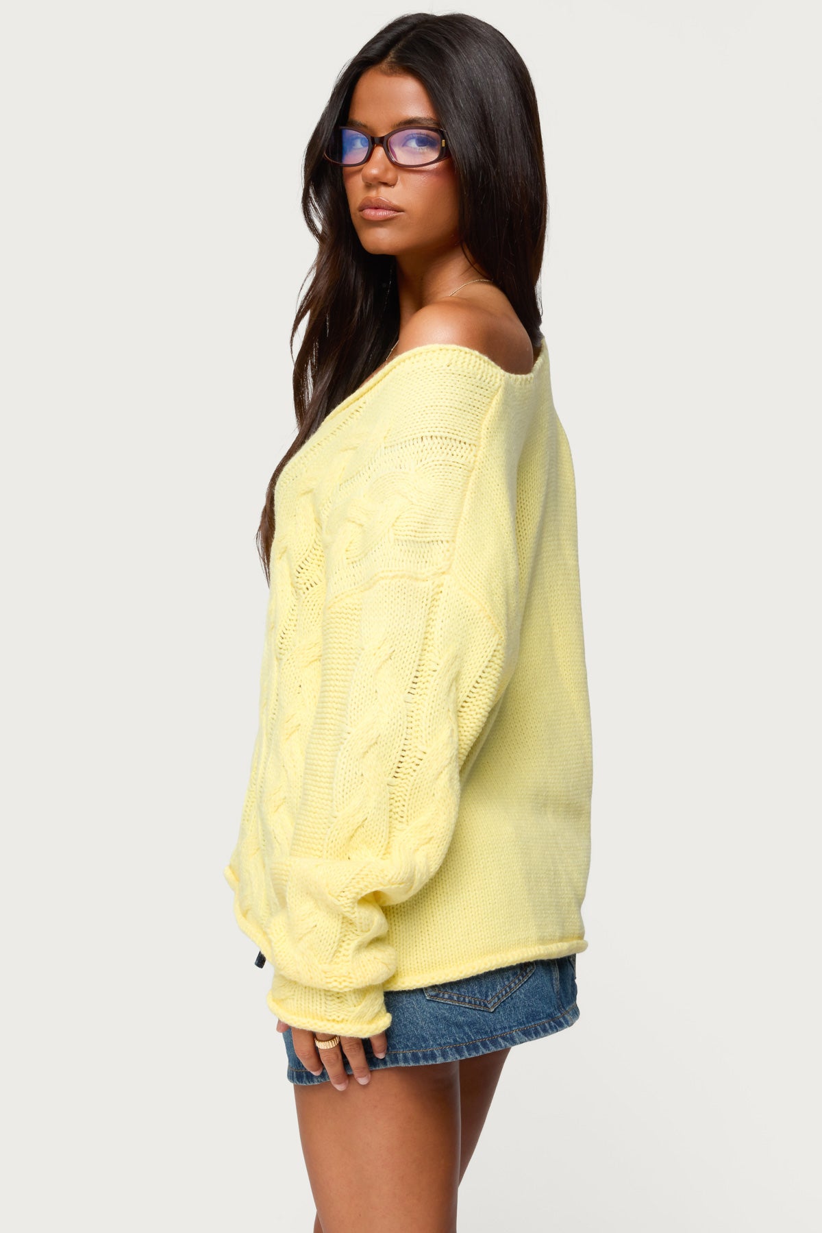 Inga Oversized Cable Knit Sweater - Image 4