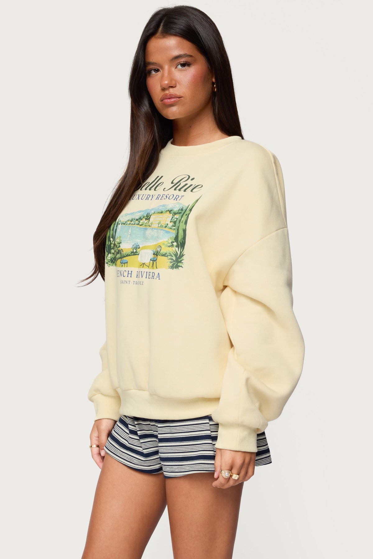 French Riviera Oversized Sweatshirt - Image 3