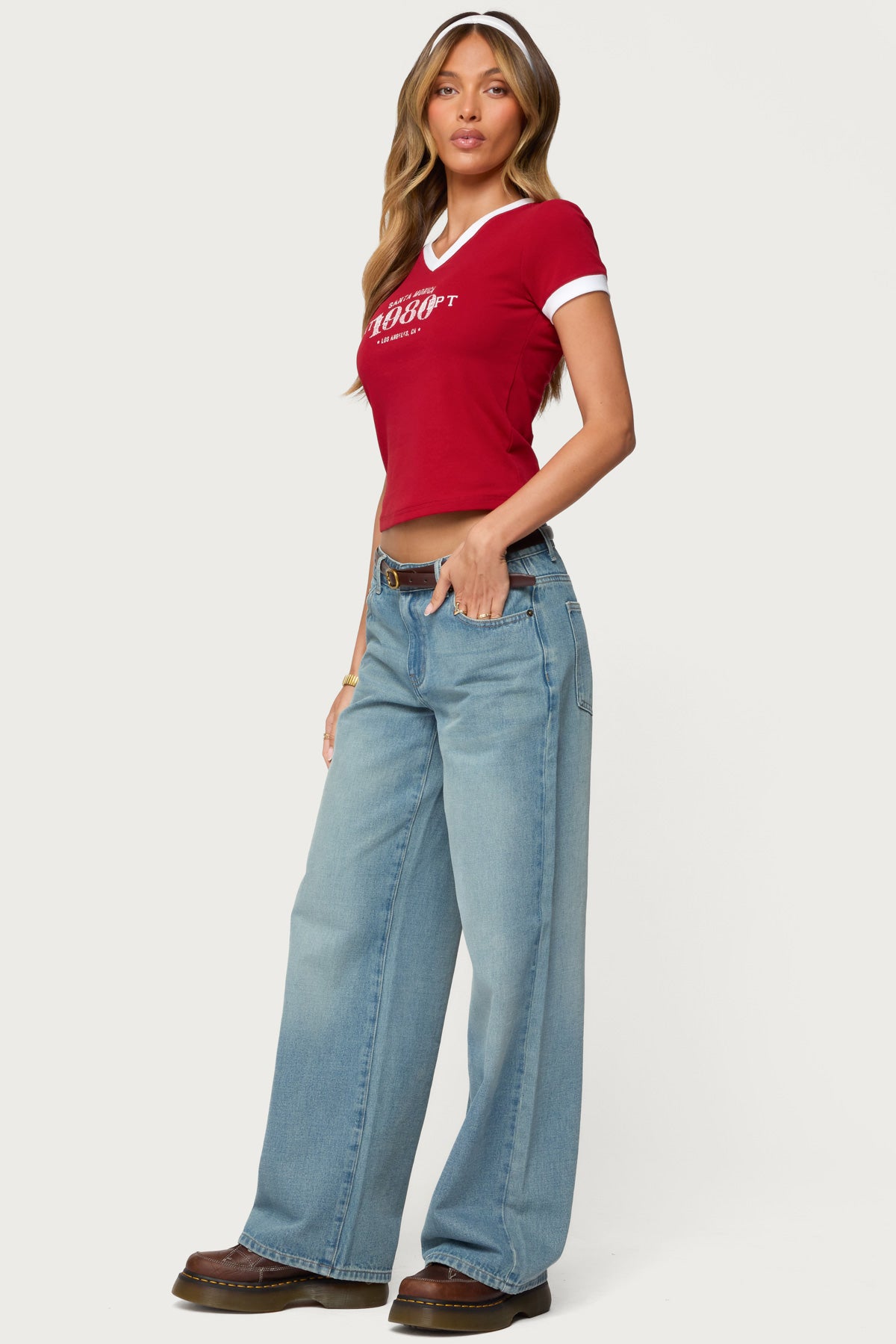 Santa Monica V Neck T Shirt - Image 4