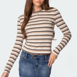 Sivan Striped Long Sleeve T Shirt