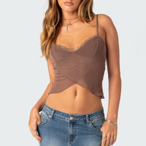 Crossover Mesh Tank Top