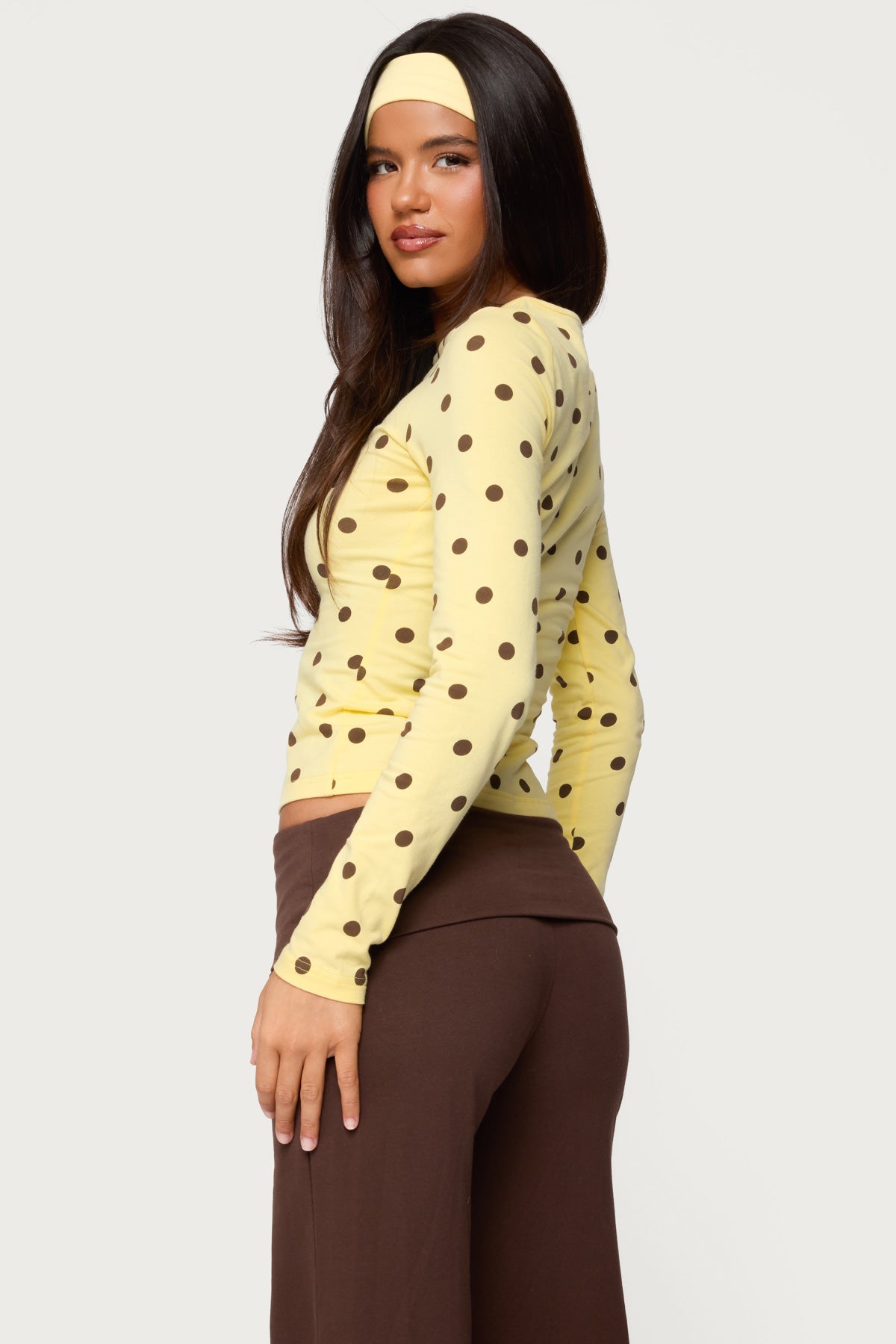Maricelle Polka Dot Long Sleeve T Shirt - Image 5