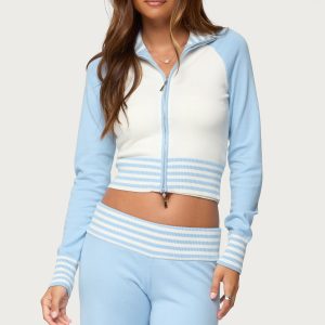 Clarisse Contrast Stripey Cardigan