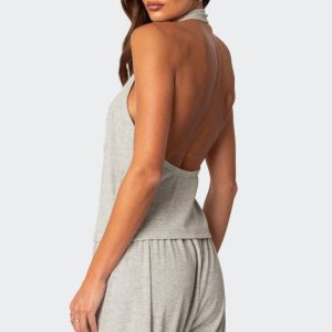 Elysa Waffle Pajama Top