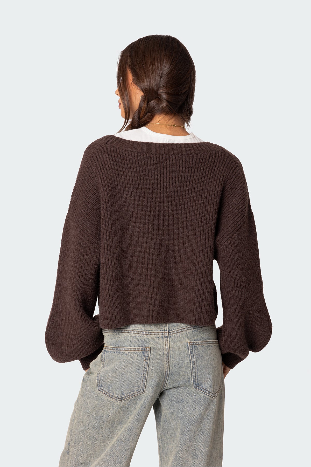 Sabrina Chunky Knit Cropped Cardigan - Image 4