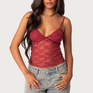 Eira Sheer Lace Tank Top