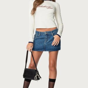 Chiara Denim Micro Skirt
