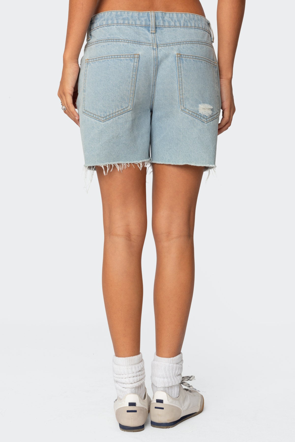 Tomboy Low Rise Denim Shorts - Image 5