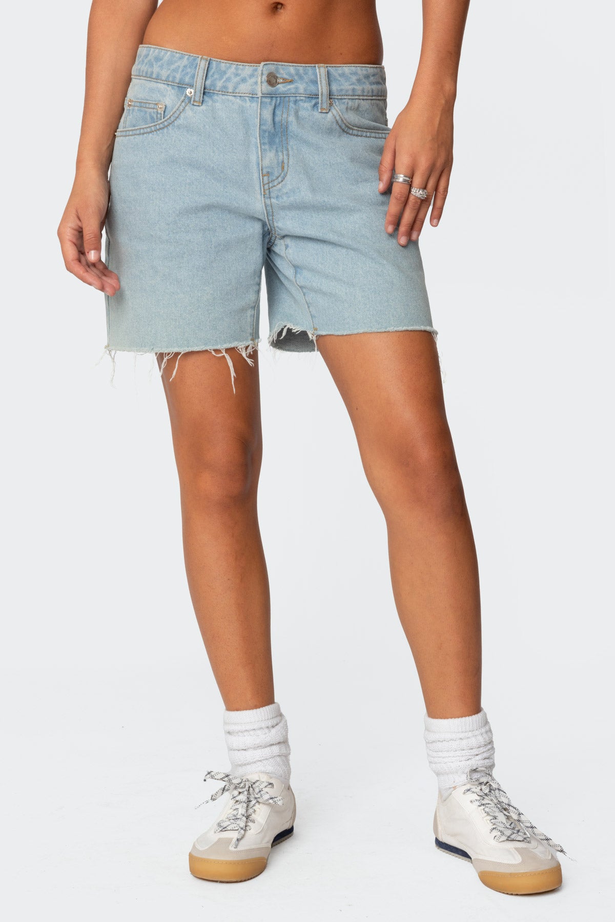 Tomboy Low Rise Denim Shorts - Image 2