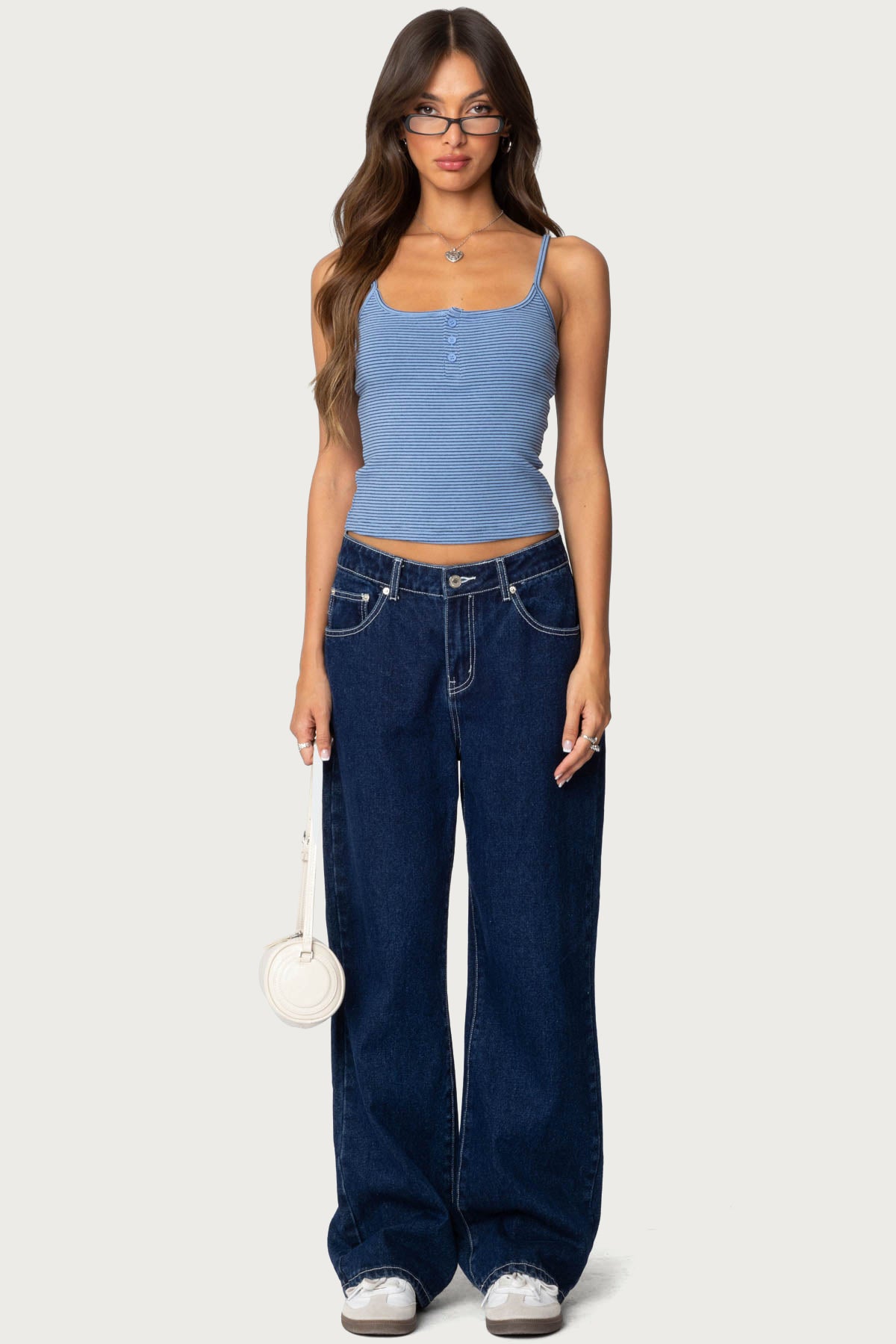 Striped Henley Tank Top - Image 2