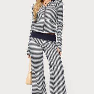 Meggy Striped Foldover Pants