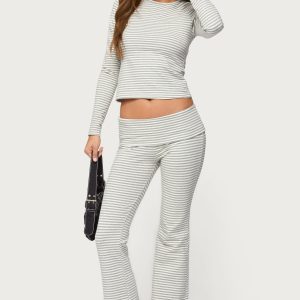 Kaeli Stripey Flared Leggings
