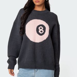 8 Ball Oversized Chunky Knit Sweater