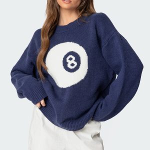 8 Ball Oversized Chunky Knit Sweater
