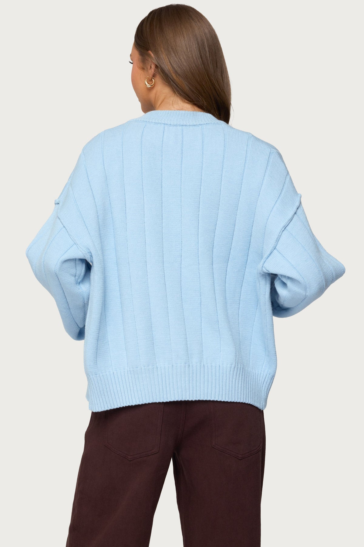 Joanie Wide Ribbed Knit Cardigan - Image 5