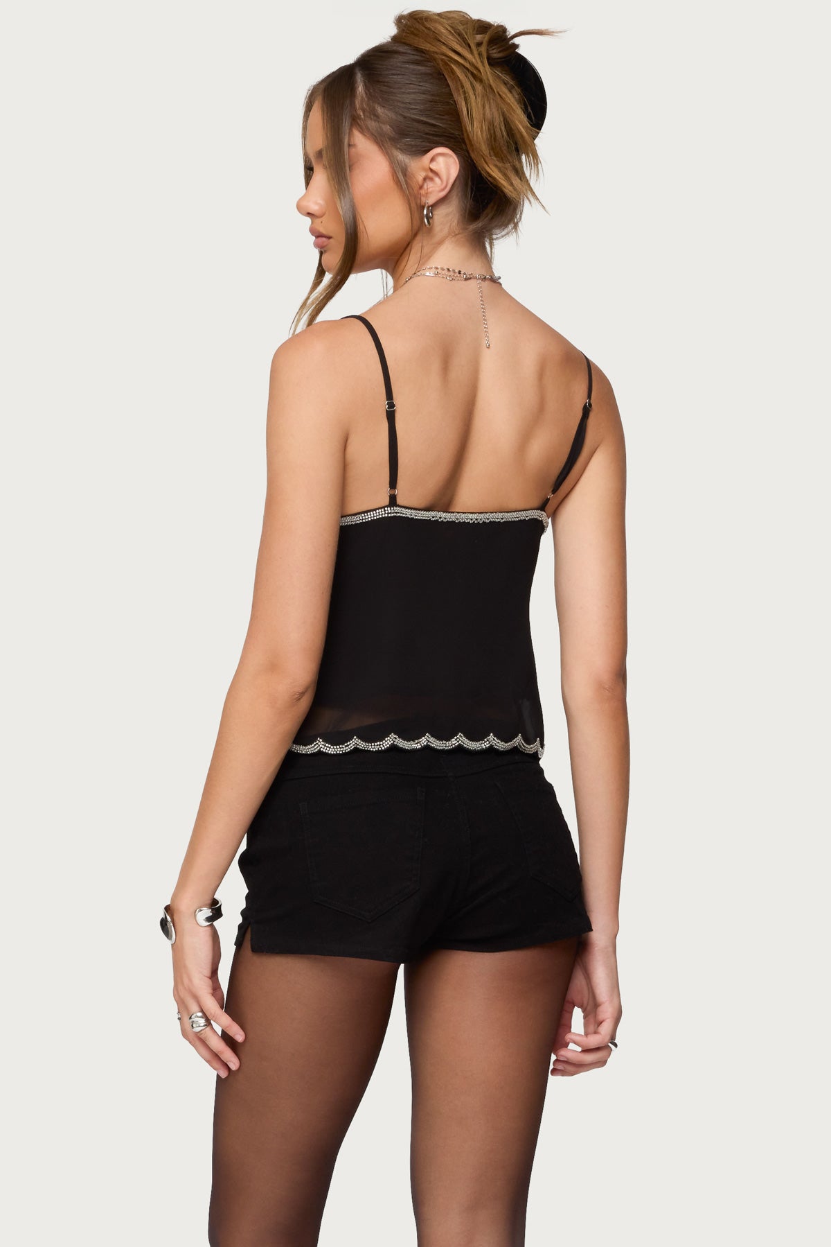 Opal Bead & Sequin Chiffon Tank Top - Image 5