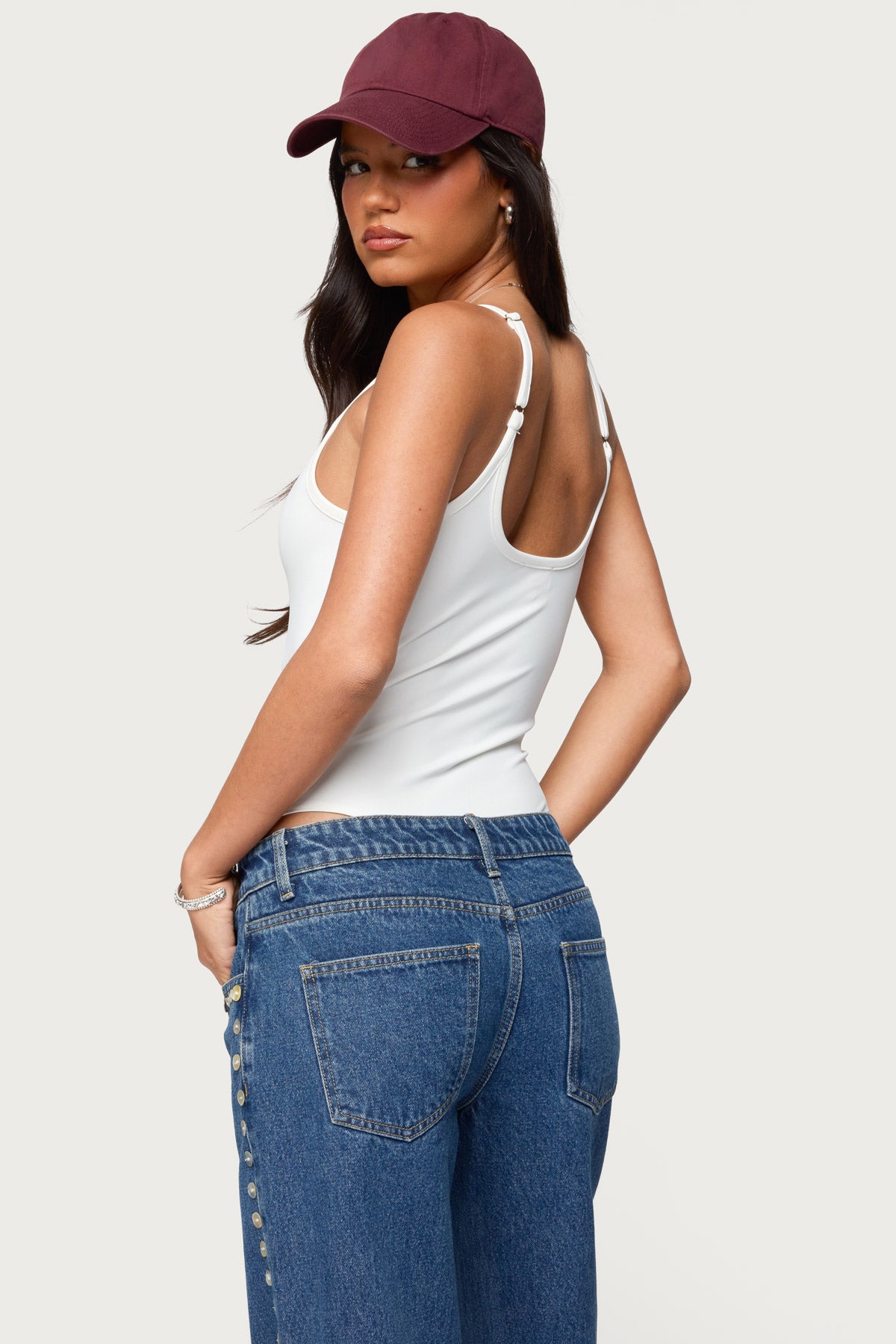 Teaghan V Neck Fitted Bodysuit - Image 5