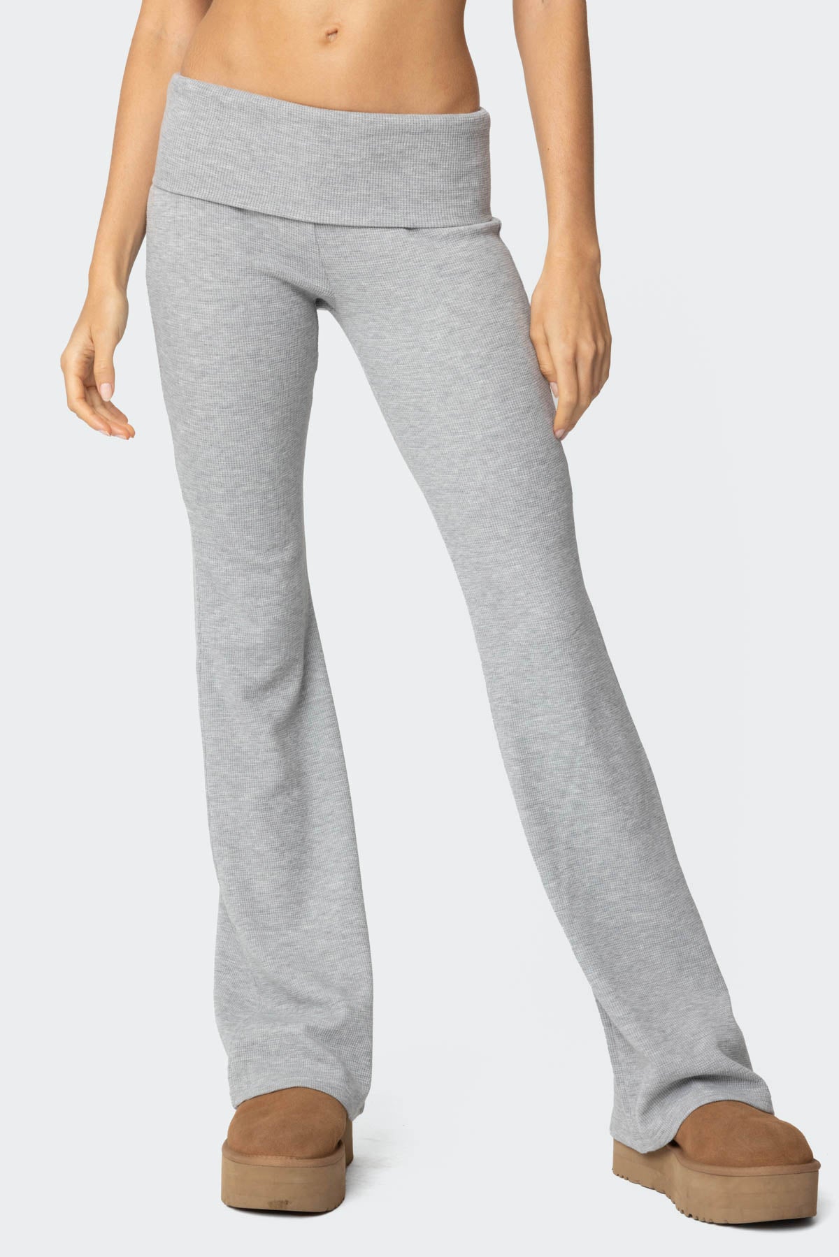Sab Fold Over Waffle Knit Pants - Image 2