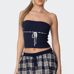 Elsie Knitted Tie Tube Top
