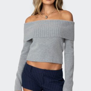 Tamara Fold Over Knit Top
