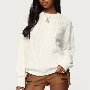 Jessy Cable Knit Oversized Sweater