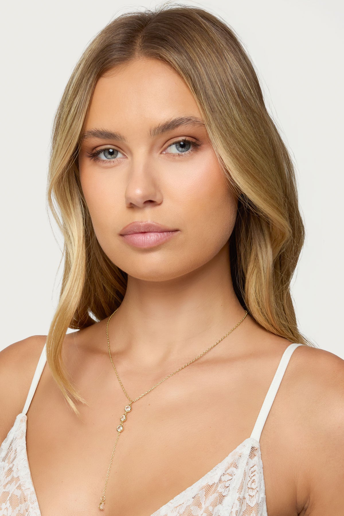Rhinestone Cascading Necklace