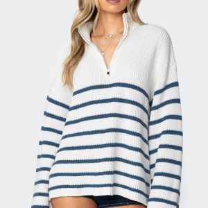 Oversized Quarter Zip Sweater