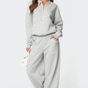 Ashtin Ruffle Trim Sweatpants