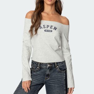 Aspen Ski Club Off Shoulder Top