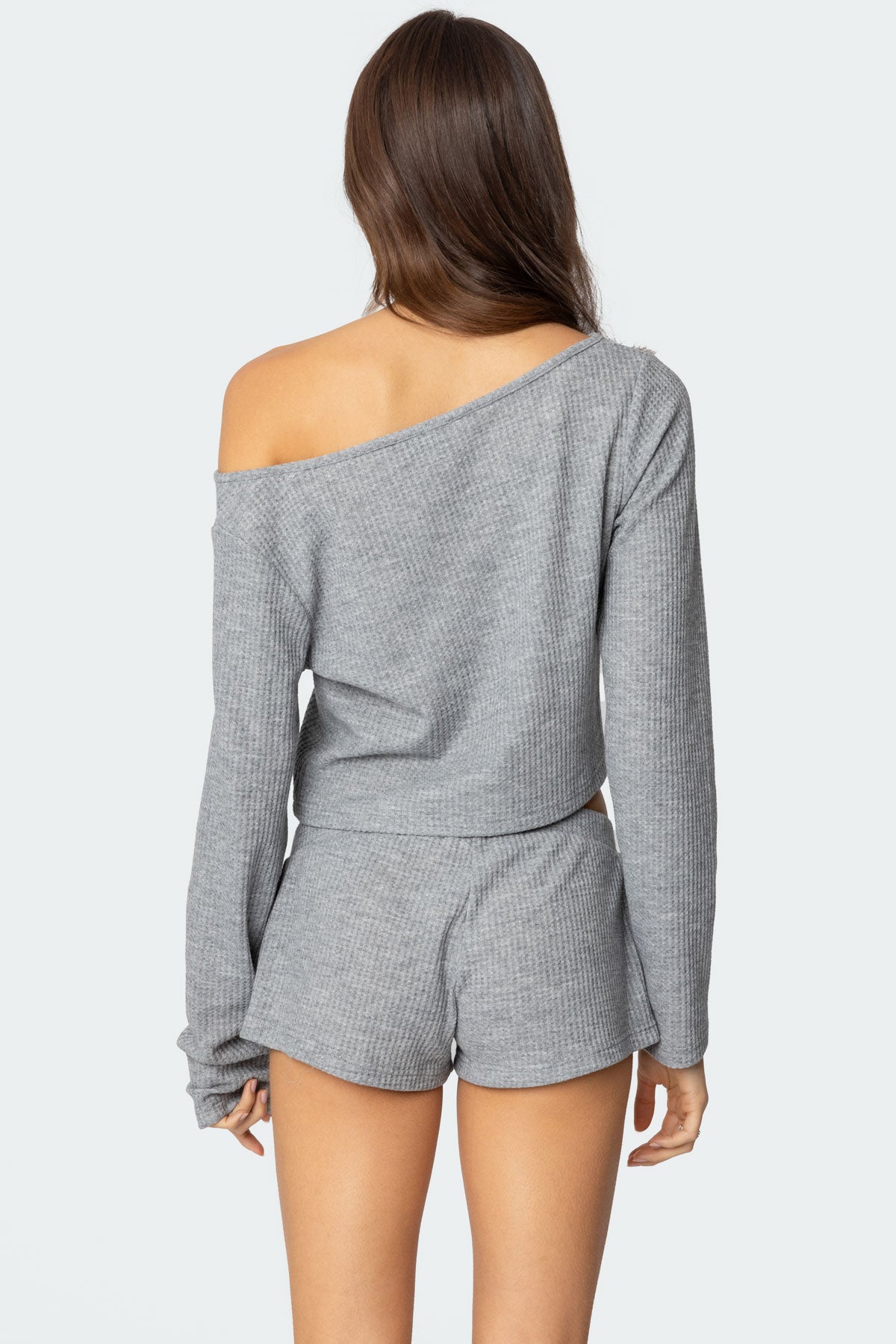 Teddy Cropped Waffle Top - Image 5