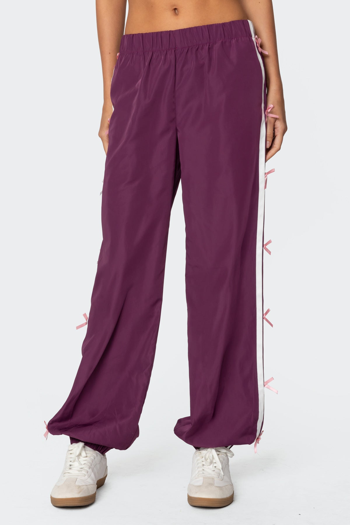 Bow Stripe Nylon Track Pants - Image 2