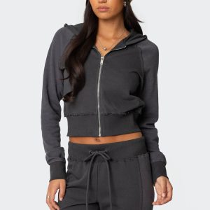 Chandler Waffle Zip Up Hoodie