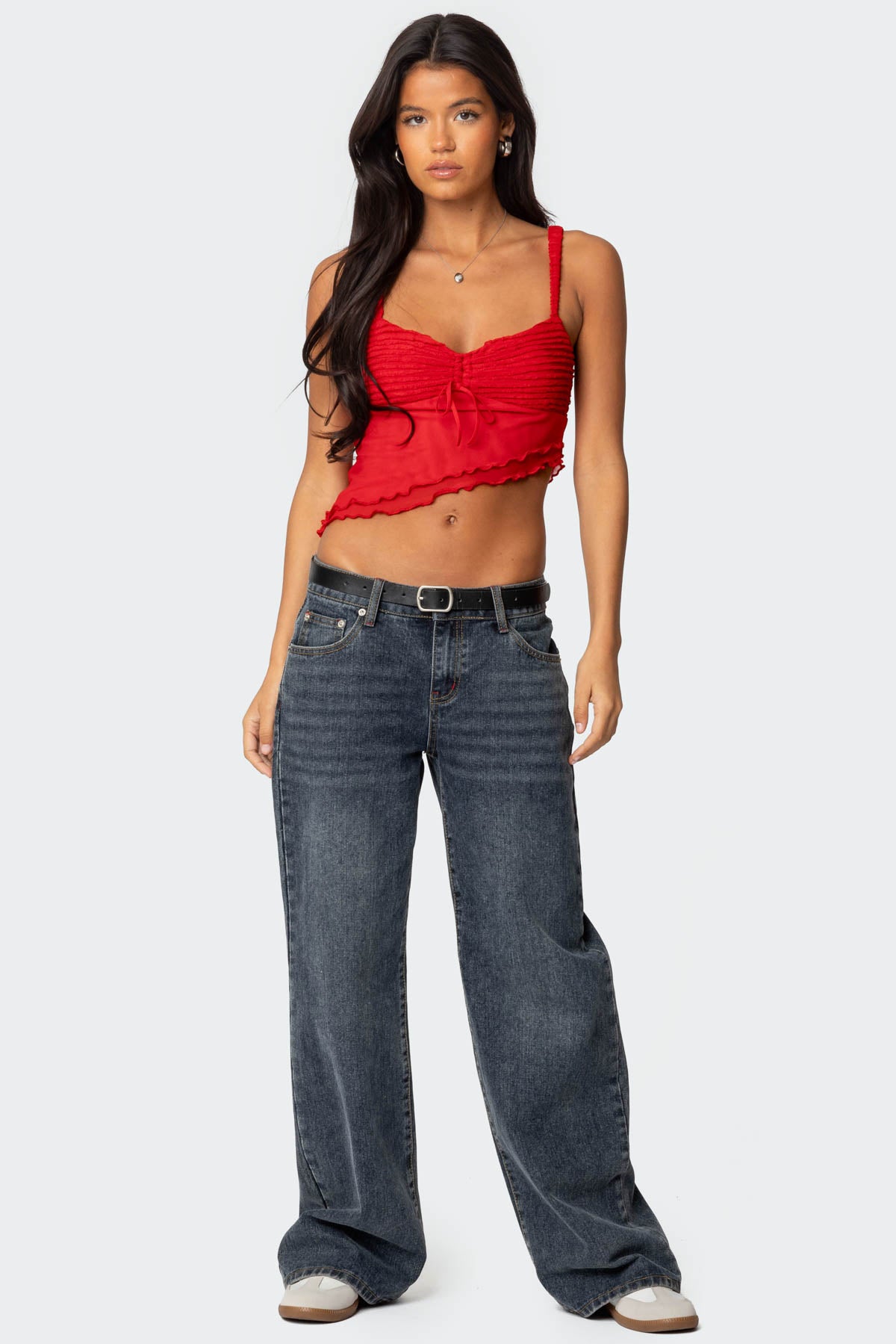Ruffled Asymmetric Tank Top - Image 2