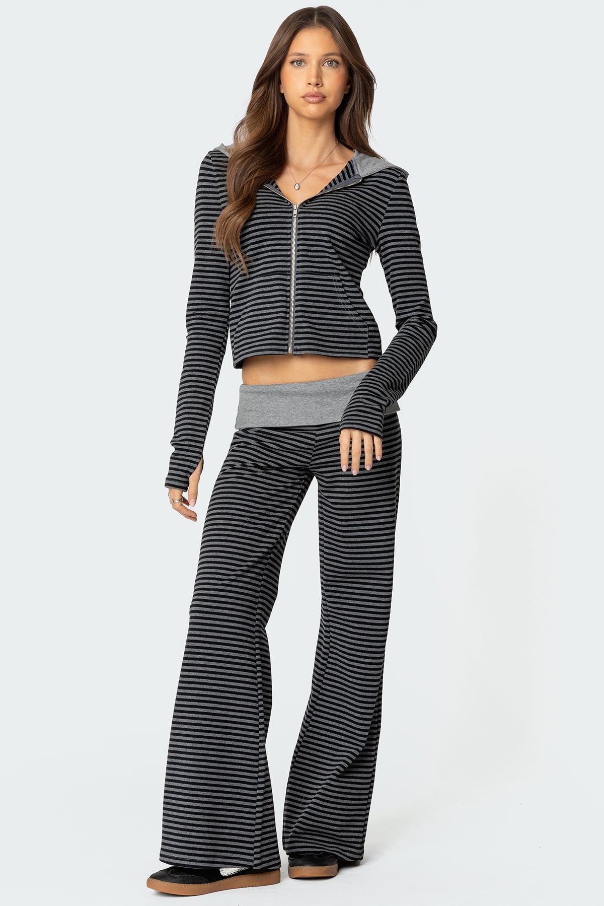 Meggy Striped Zip Up Hoodie - Image 5