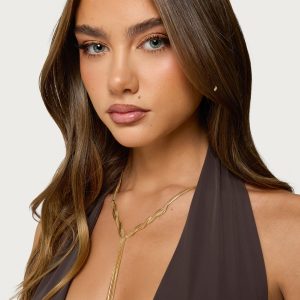 Braided Cascading Chain Necklace