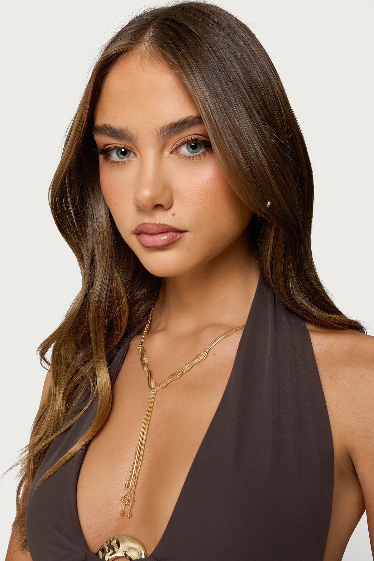 Braided Cascading Chain Necklace