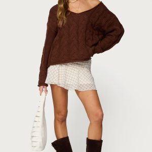 Lulah Plaid Mini Skirt