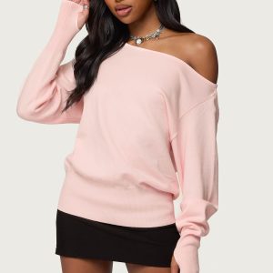 Off Shoulder Oversized Sweater