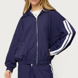 Kieran Stripey Nylon Track Jacket