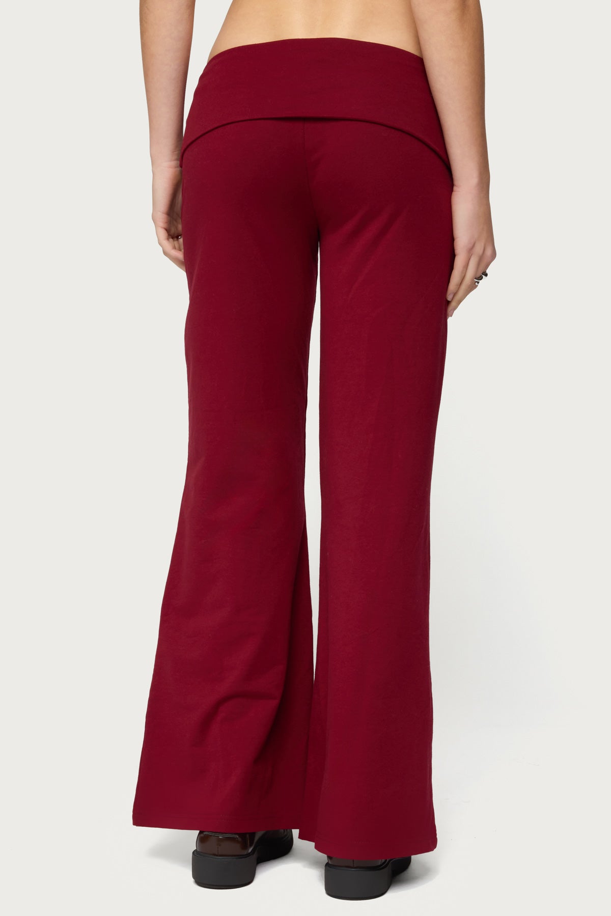 Petite Wide Leg Foldover Pants - Image 5