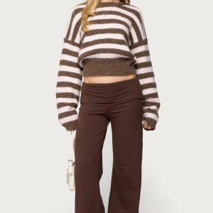 Petite Wide Leg Foldover Pants