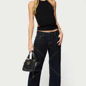 Charla Stud Low Rise Baggy Jeans