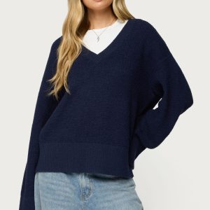 Bluebell Oversized Waffle Knit Sweater
