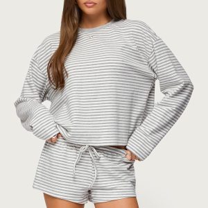 Jainee Striped Long Sleeve T Shirt