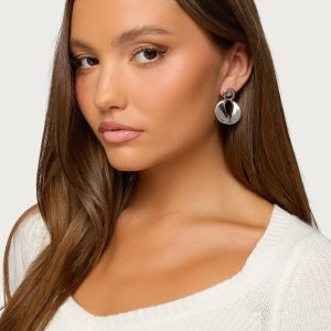 Double Disc Stud Earrings