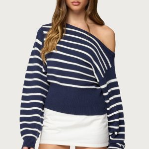 Mika Off Shoulder Oversized Sweater