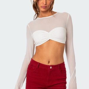 Night Out Sheer Crop Top