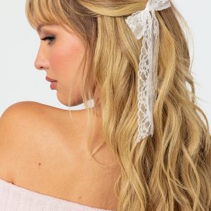 Lace Bow Hair Clip Pack