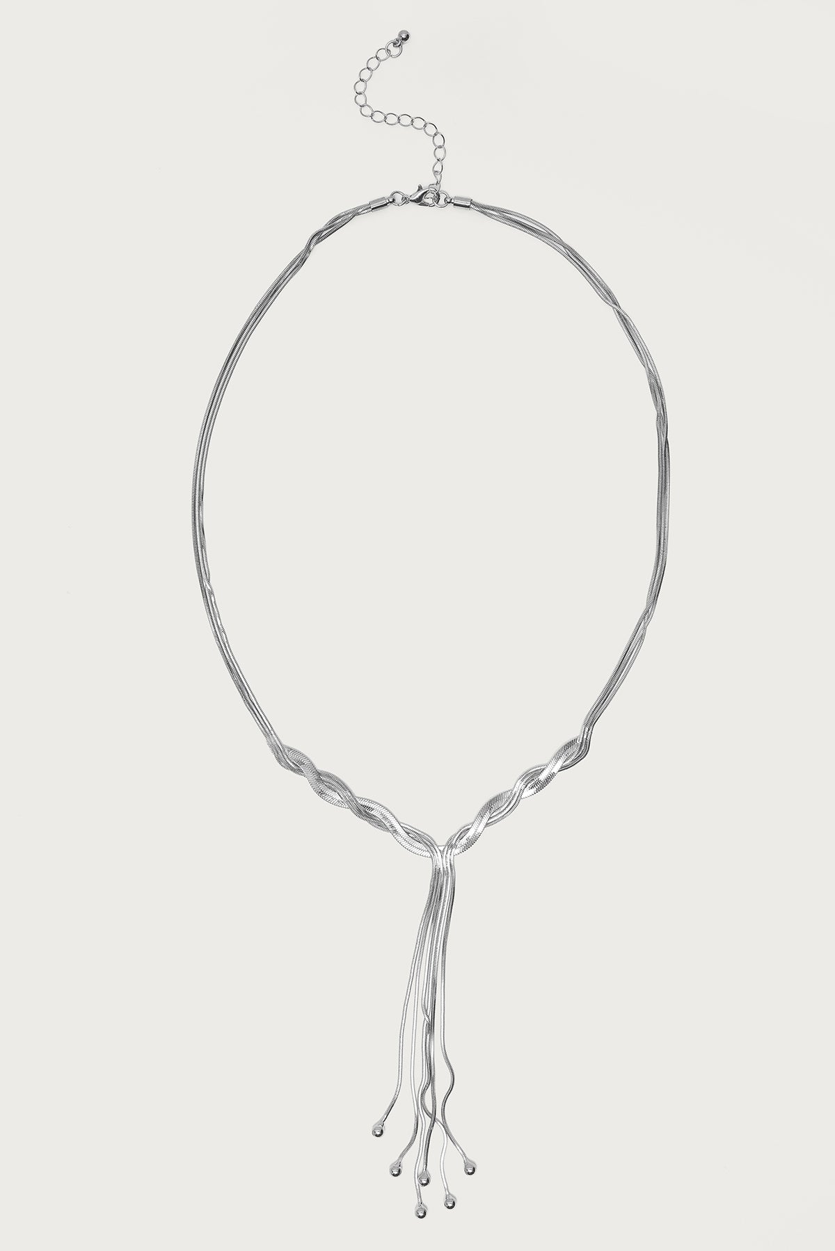 Braided Cascading Chain Necklace - Image 2
