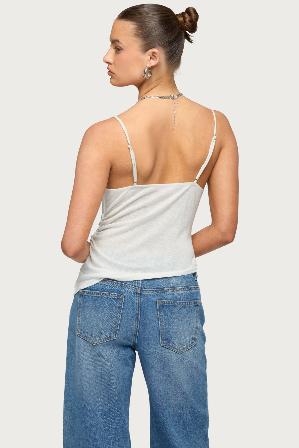 Asymmetric Cowl Neck Tank Top - Image 5
